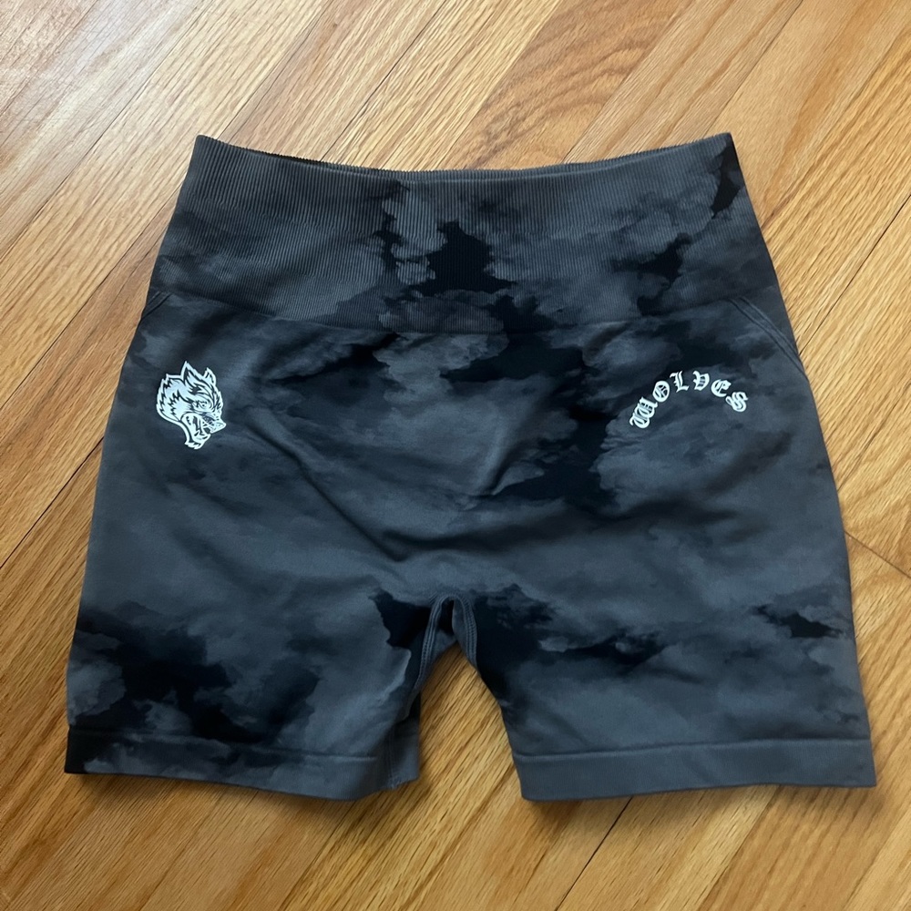 Darc Sport Black Tie-Dye 'Wolves' Bike Shorts